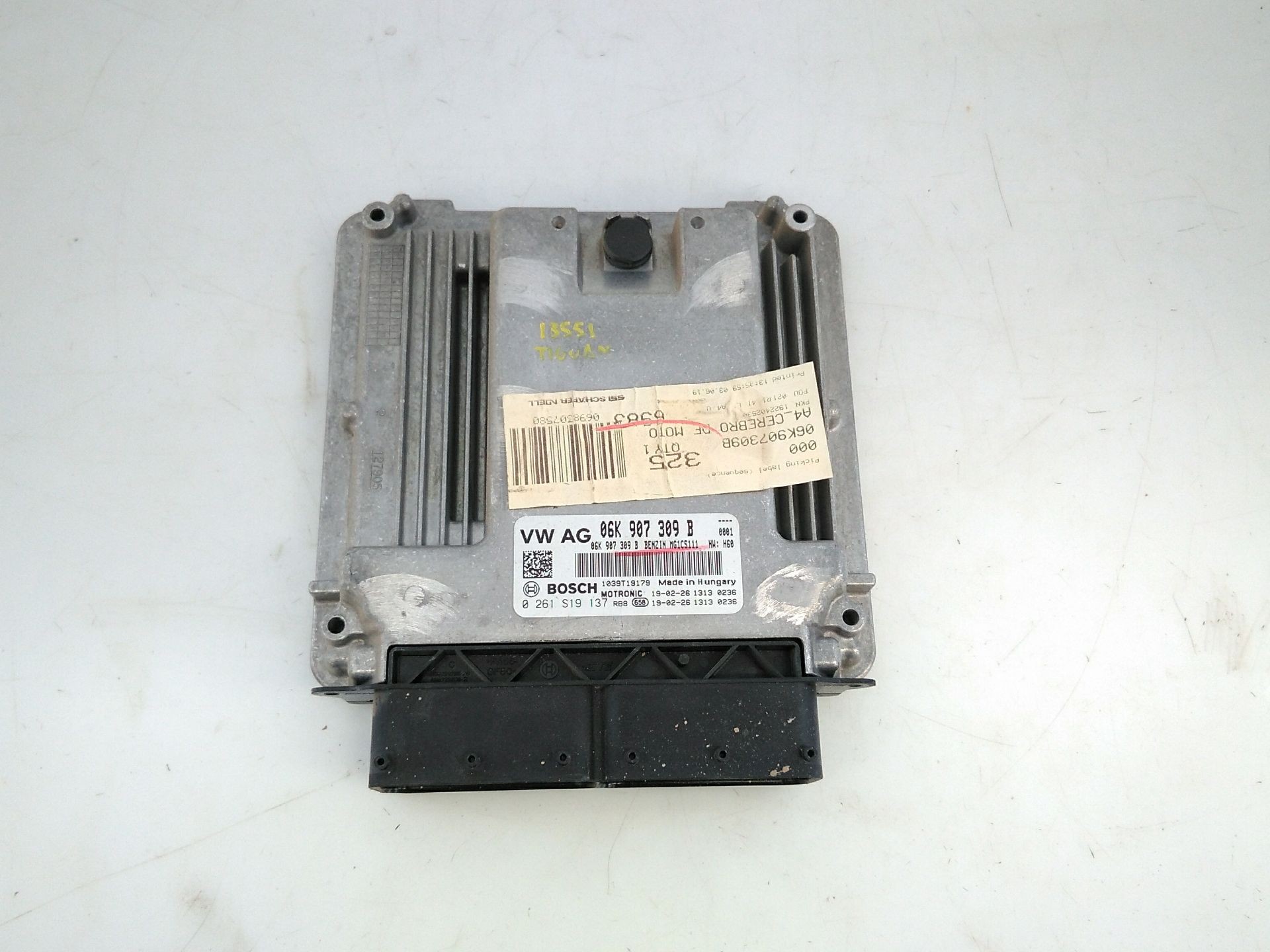 CENTRALITA MOTOR UCE VOLKSWAGEN TIGUAN ALLSPACE (BW2, BJ2) 06K907309B / E2-A1-5-3 / 0261S19137 06K907309BE2A1530261S19137