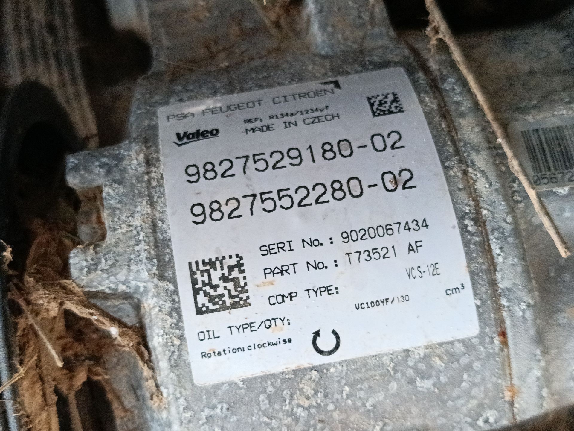 COMPRESOR AIRE ACONDICIONADO OPEL GRANDLAND / GRANDLAND X (A18, P1UO) 9827529180 9827529180 - Vista 2