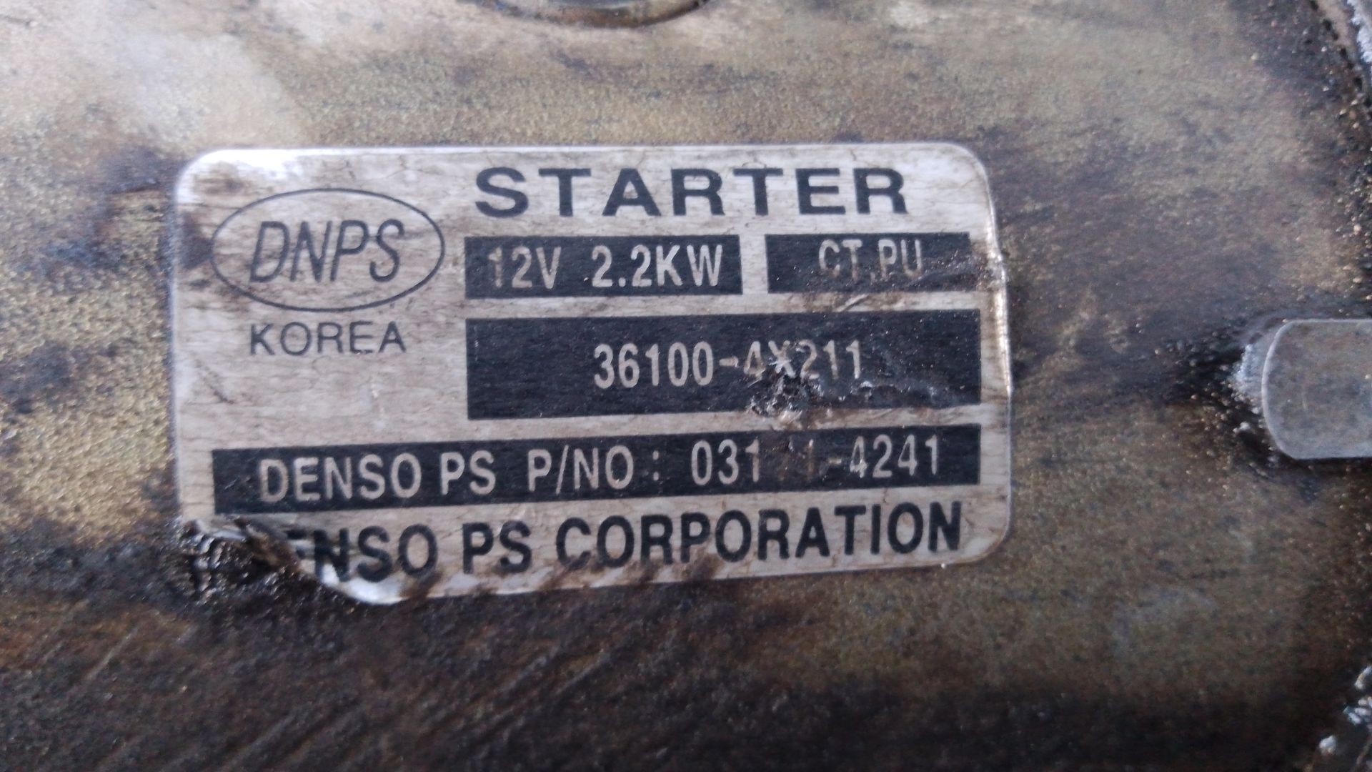 MOTOR ARRANQUE HYUNDAI TERRACAN (HP) 361004X211 / P3-B7-3-3 361004X211P3B733 - Vista 3