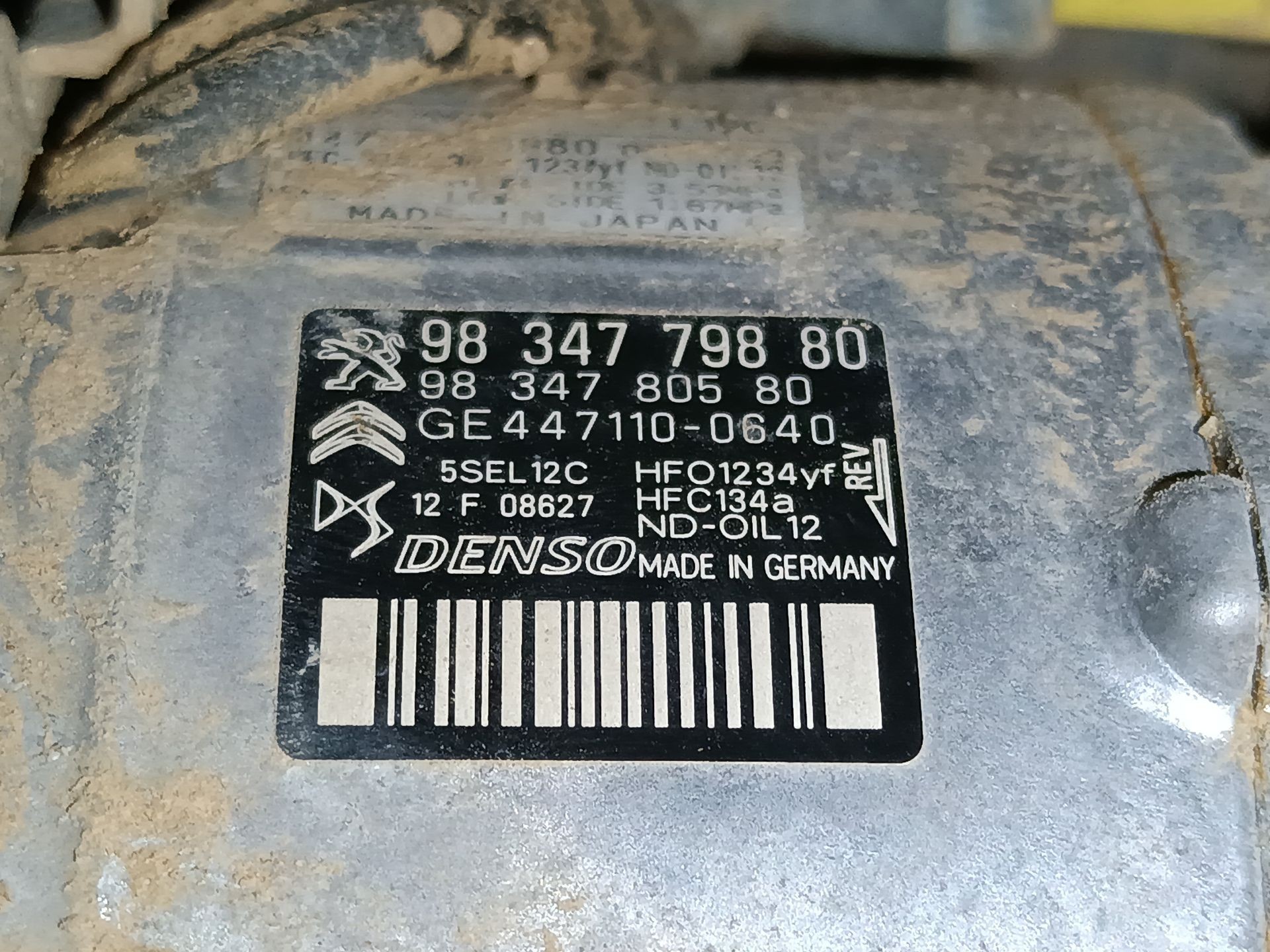 COMPRESOR AIRE ACONDICIONADO PEUGEOT 2008 II (UD_, US_, UY_, UJ_, UR_, UC_) 9834779880 9834779880 - Vista 2