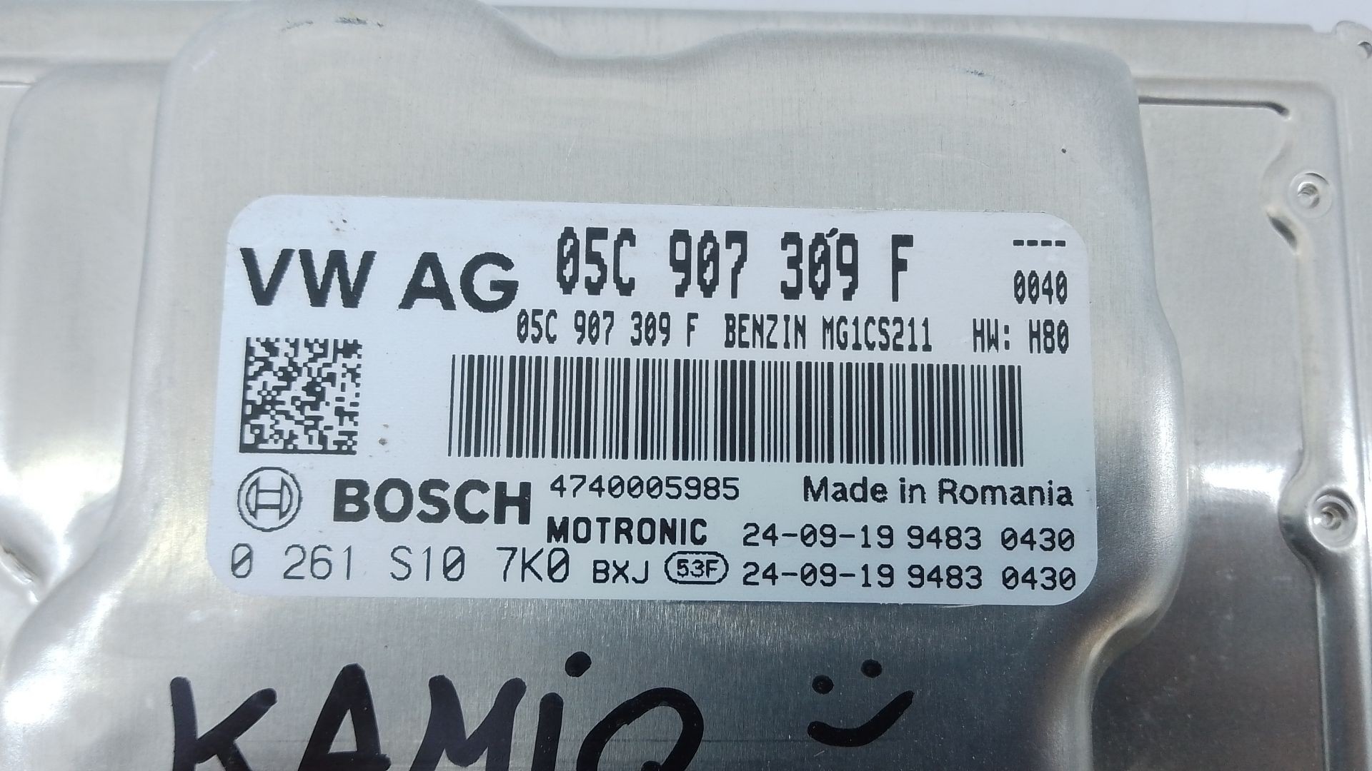 CENTRALITA MOTOR UCE SKODA KAMIQ (NW4) 05C907309F / E2-B2-34-1 / 0261S107K0 05C907309FE2B23410261S107K0 - Vista 2