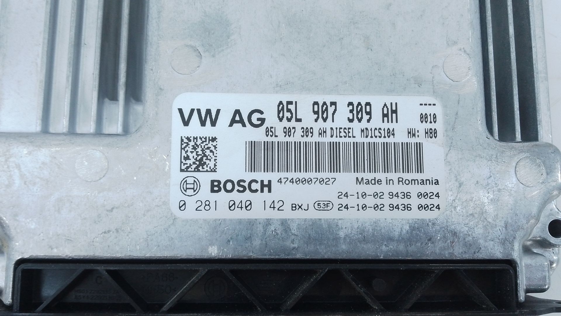 CENTRALITA MOTOR UCE VOLKSWAGEN CRAFTER Furgoneta (SY_, SX_) 05L907309AH / E2-B2-34-1 / 0281040142 05L907309AHE2B23410281040142 - Vista 2