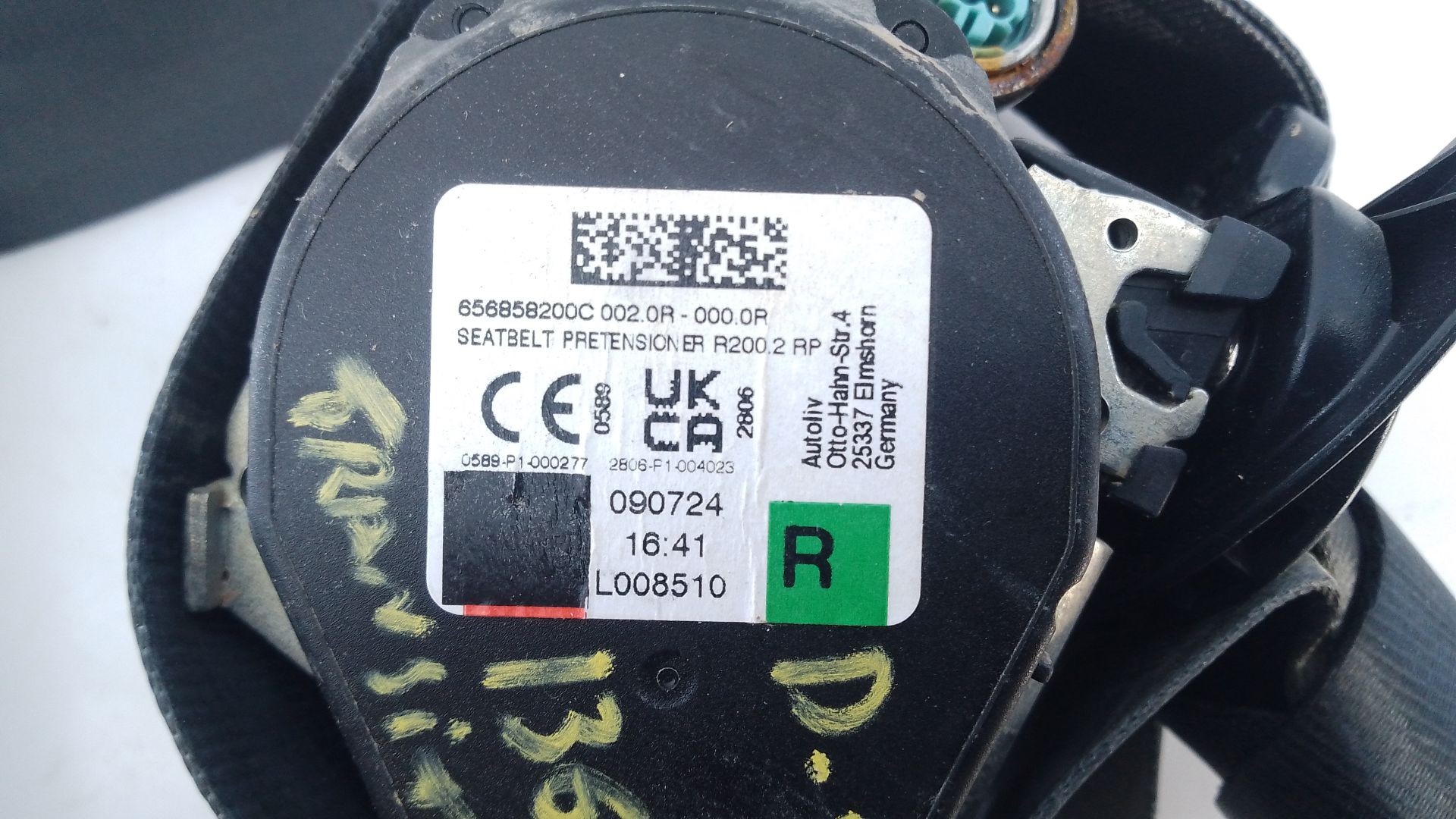 CINTURON SEGURIDAD DELANTERO DERECHO FORD TRANSIT CUSTOM V710 Furgoneta (NRN) E2-B3-9-2 E2B392 - Vista 2