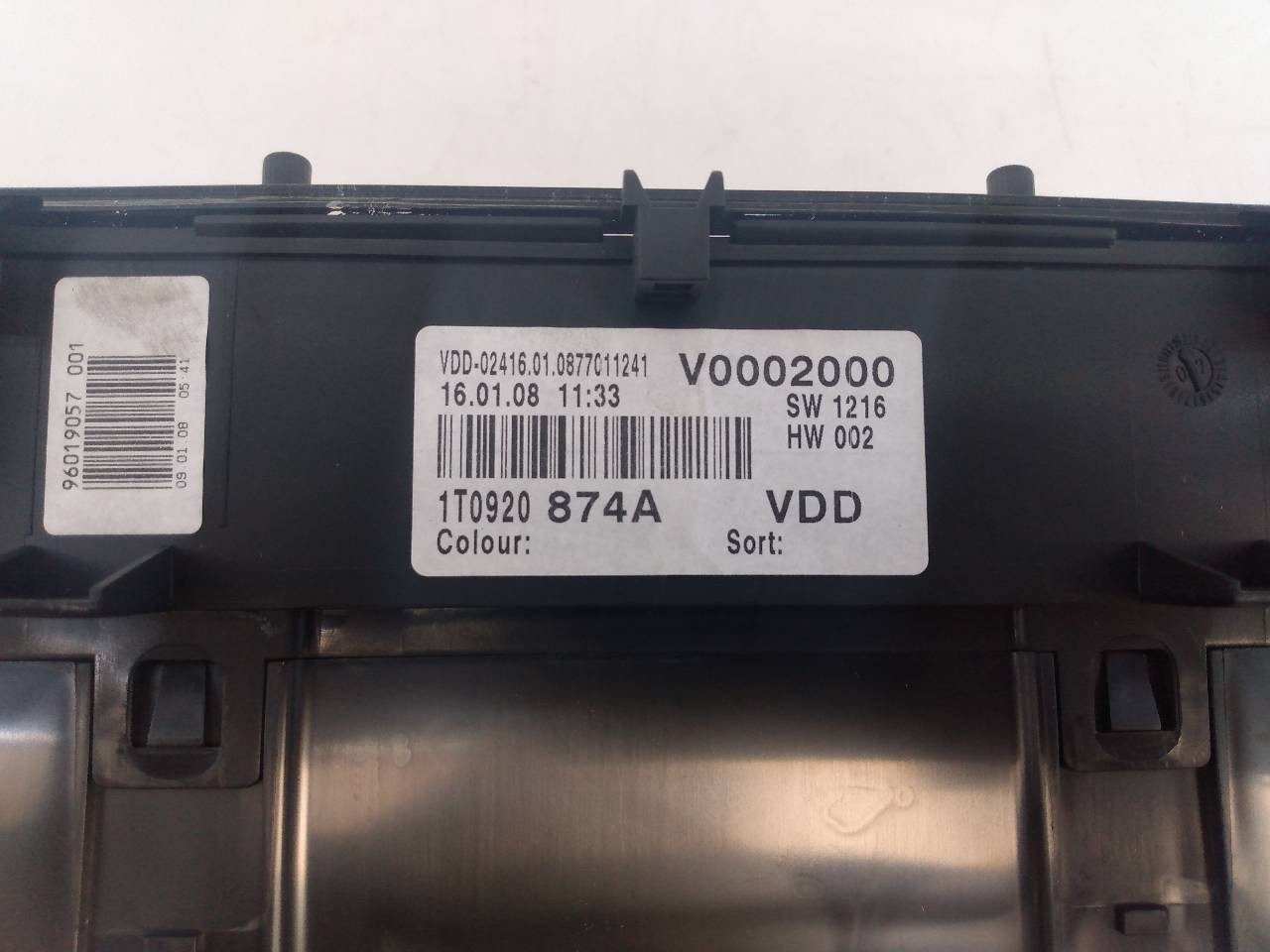 CUADRO INSTRUMENTOS VOLKSWAGEN TOURAN (1T2) 1T0920874A / E2-A1-7-3 1T0920874AE2A173 - Vista 3