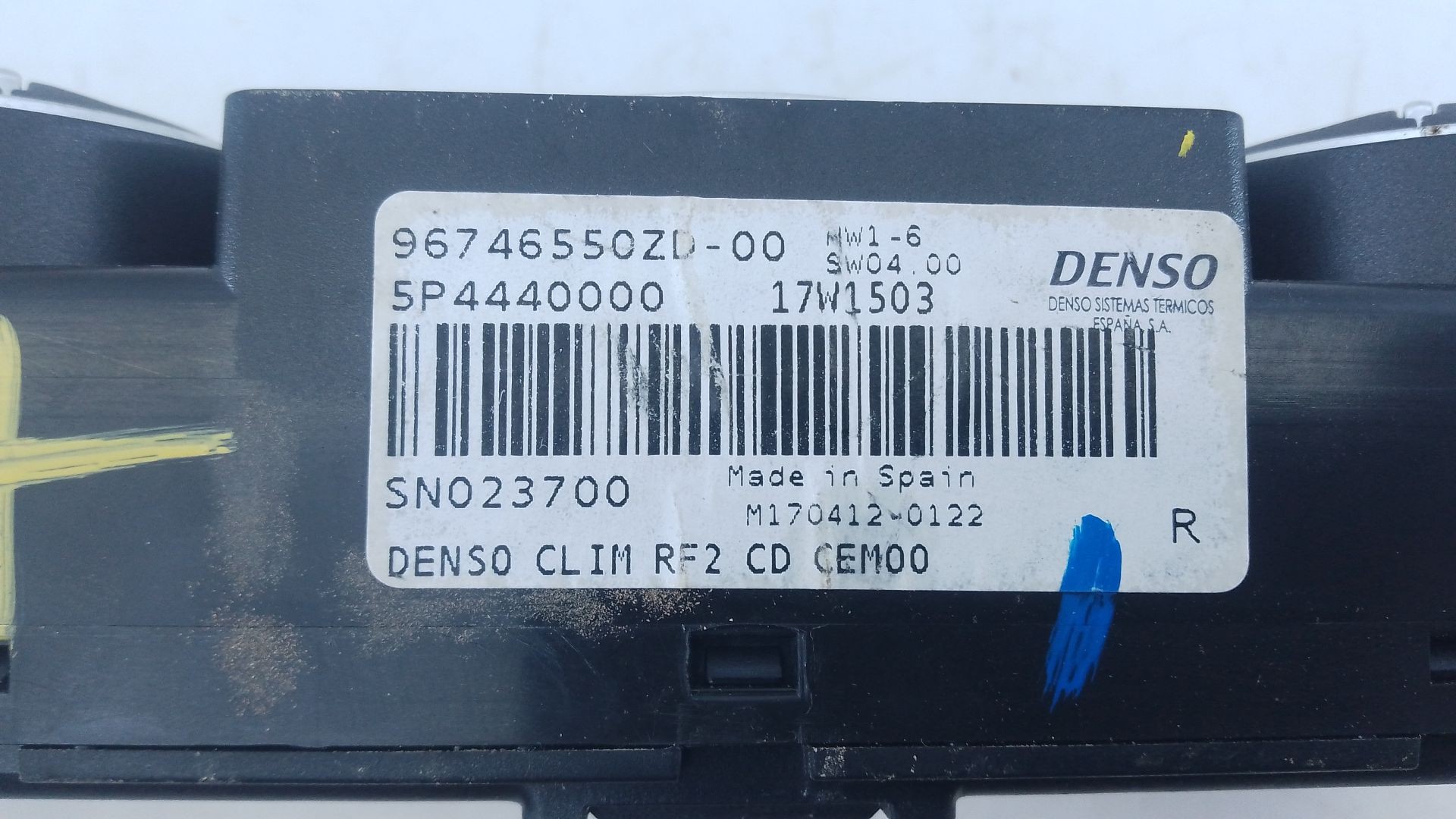MANDO CLIMATIZADOR CITROËN C-ELYSÉE 96746550ZD / E3-B2-24-2 96746550ZDE3B2242 - Vista 3