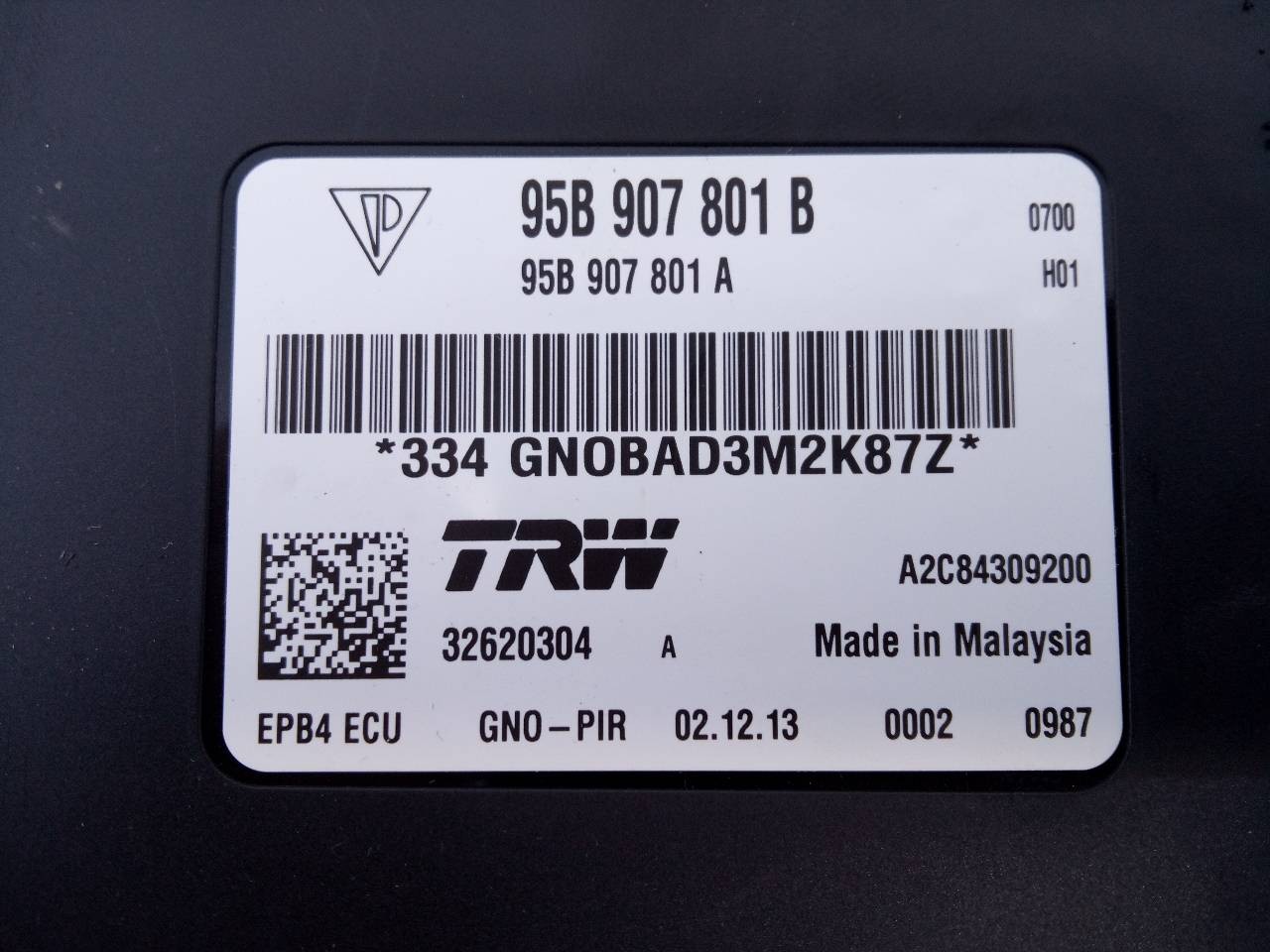 MODULO FRENO MANO PORSCHE MACAN (TYP ) 95B907801B / E3-B6-60-1 / 95B907801A 95B907801BE3B660195B907801A - Vista 2