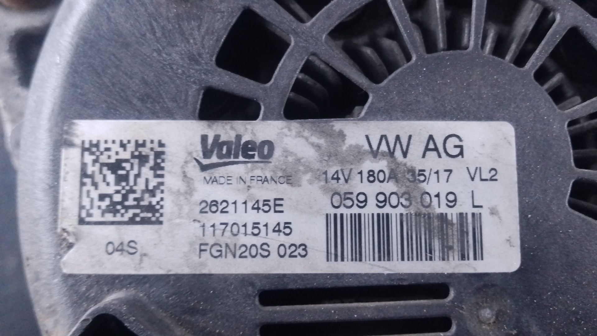 ALTERNADOR AUDI A7 Sportback (4GA, 4GF) 059903019L / P3-A4-10-4 059903019LP3A4104 - Vista 3