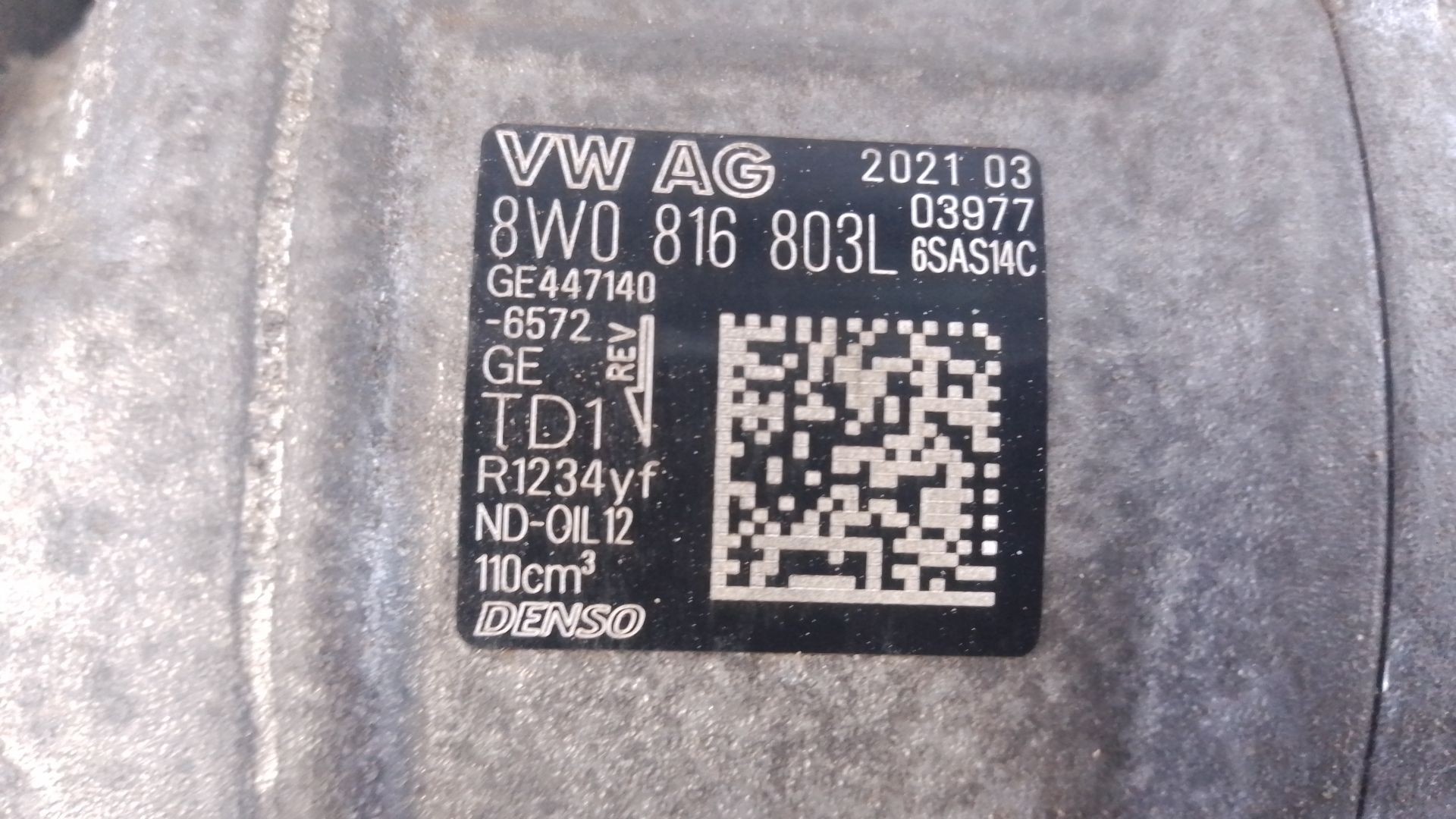 COMPRESOR AIRE ACONDICIONADO AUDI A4 B9 (8W2, 8WC) 8W0816803L / P3-A1-30-3 8W0816803LP3A1303 - Vista 3
