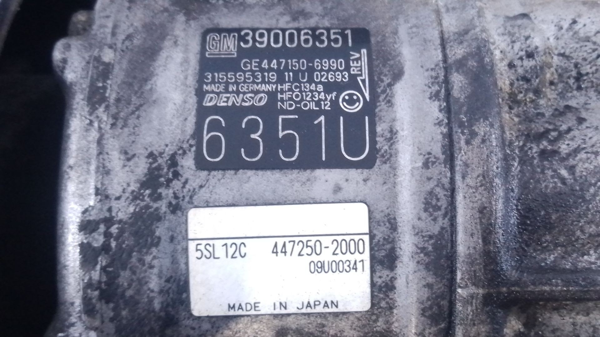 COMPRESOR AIRE ACONDICIONADO OPEL CORSA E (X15) 39006351 / P3-A1-30-1 / 4471506990 39006351P3A13014471506990 - Vista 3