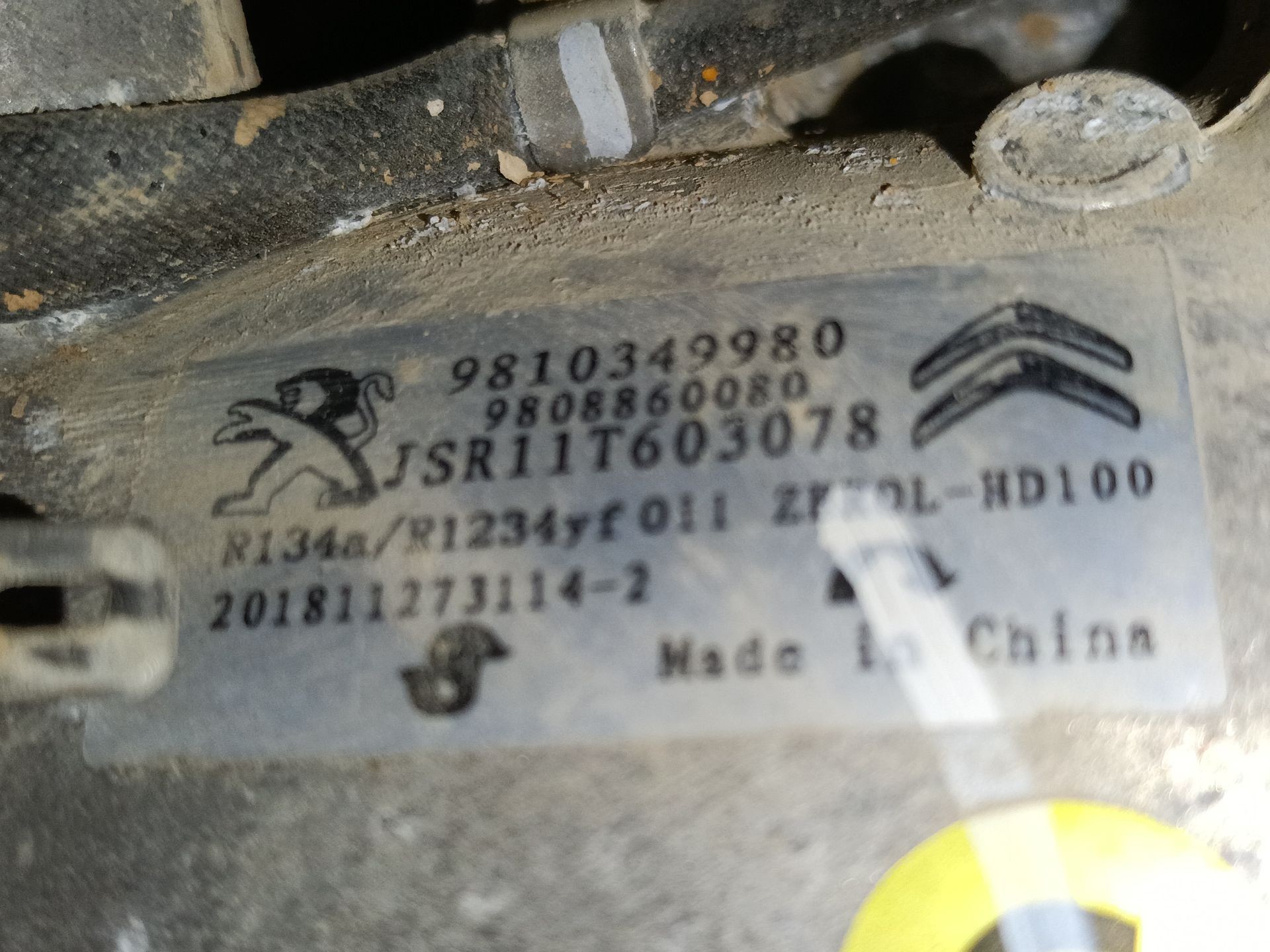 COMPRESOR AIRE ACONDICIONADO CITROËN C3 III (SX) 9810349980 / 9808860080 98103499809808860080 - Vista 2