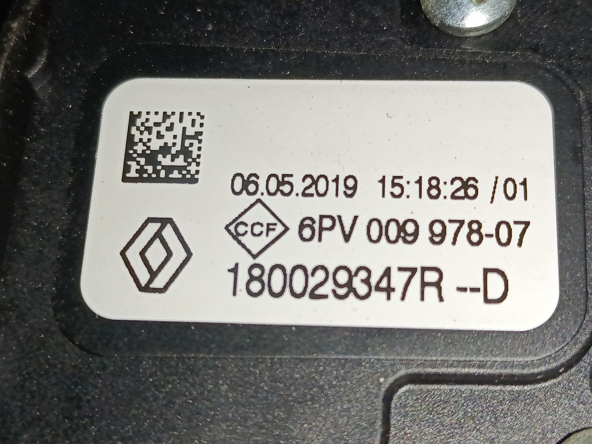 PEDAL ACELERADOR RENAULT CLIO IV (BH_) 180029347R / 6PV009978 180029347R6PV009978
