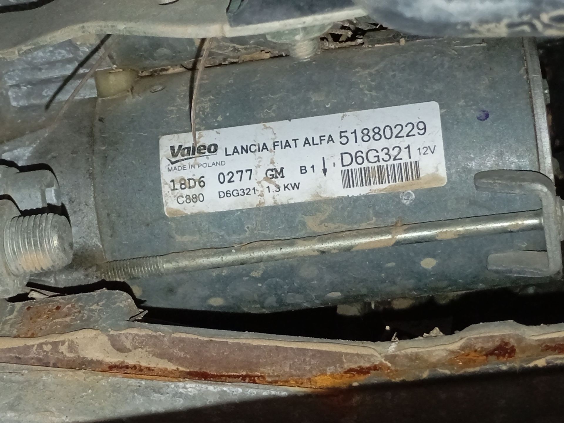 MOTOR ARRANQUE OPEL COMBO Furgoneta/monovolumen (X12) 51880229 / D6G321 51880229D6G321