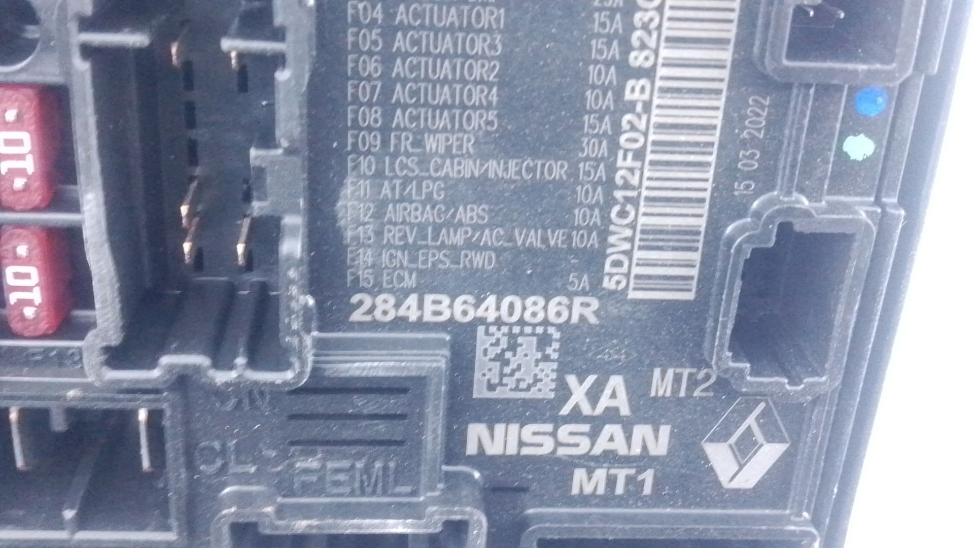 CAJA RELES / FUSIBLES RENAULT ARKANA I (LCM_, LDN_) 284B64086R / E2-A1-5-9 284B64086RE2A159 - Vista 3