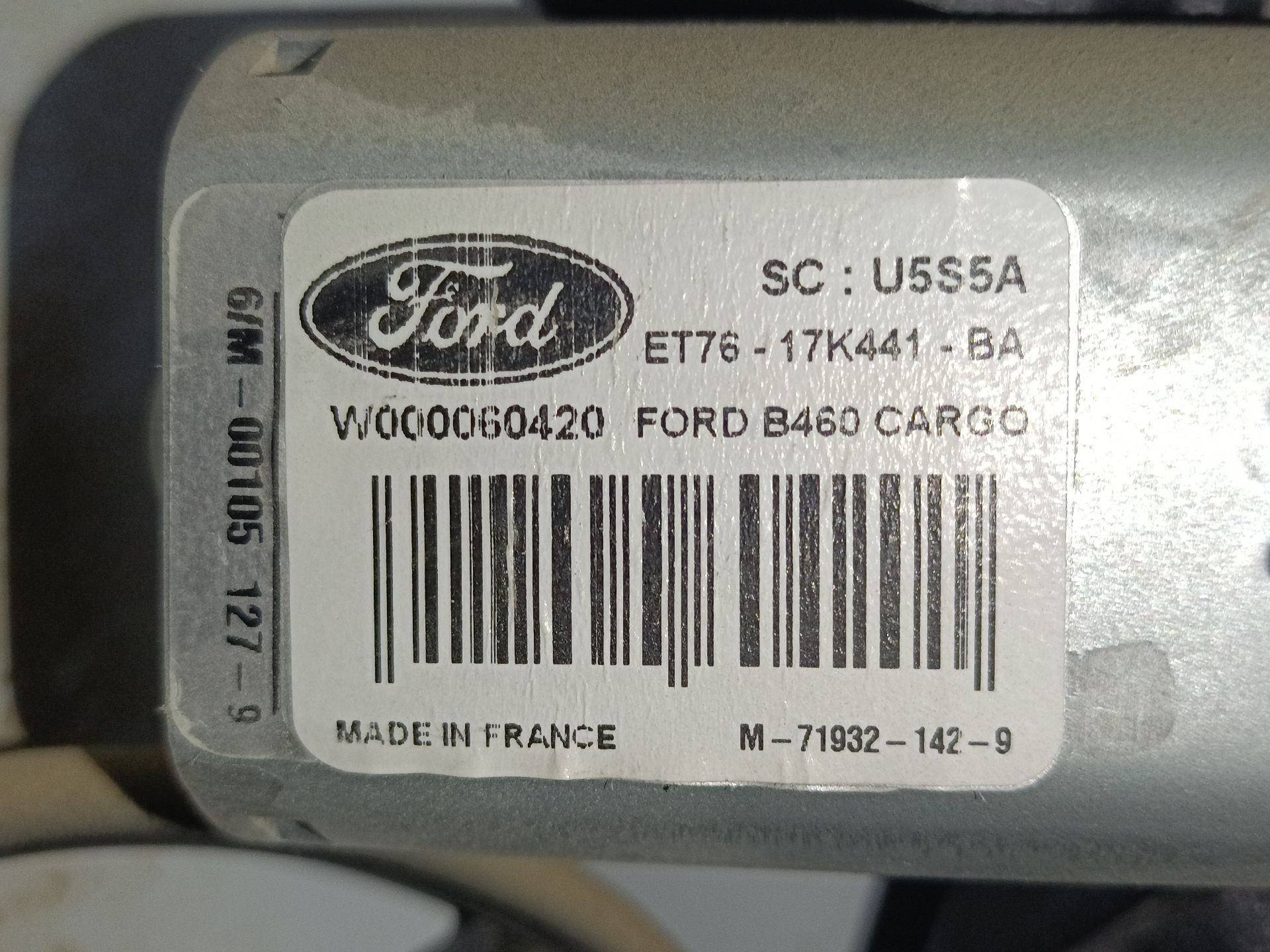 MOTOR LIMPIA TRASERO FORD TRANSIT COURIER B460 Furgón/monospace ET7617K441BA ET7617K441BA - Vista 2