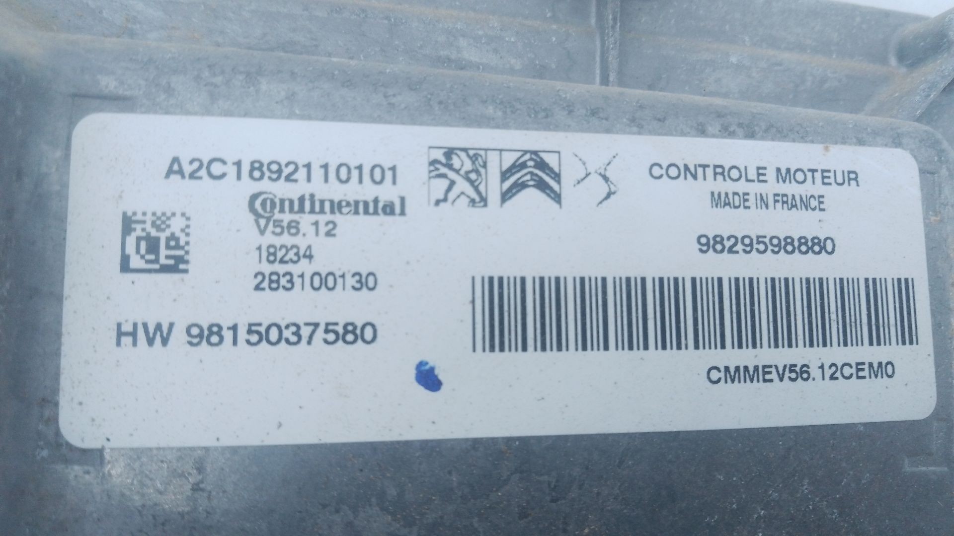 CENTRALITA MOTOR UCE PEUGEOT 2008 I (CU_) 9829598880 / E3-B2-18-5 / 9815037580 9829598880E3B21859815037580 - Vista 2