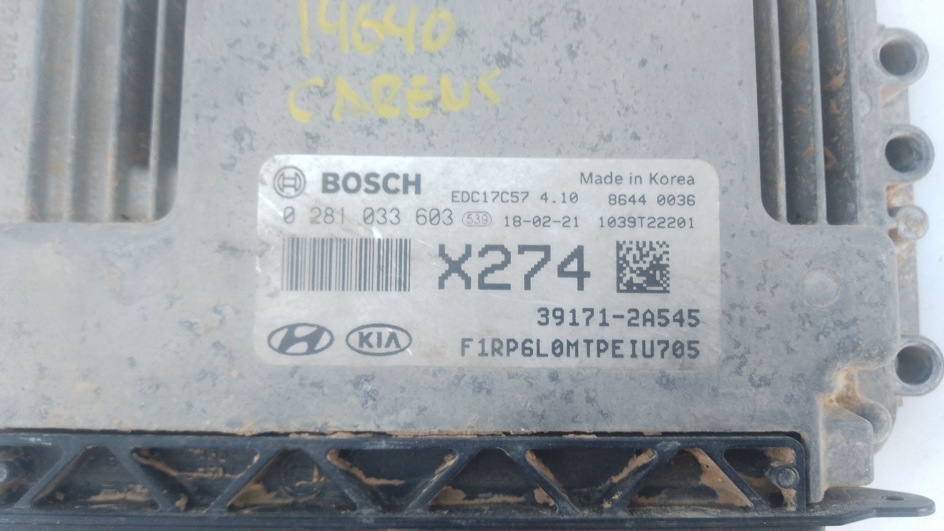 CENTRALITA MOTOR UCE KIA CARENS IV 391712A545 / E3-A3-18-1 / 0281033603 391712A545E3A31810281033603 - Vista 2