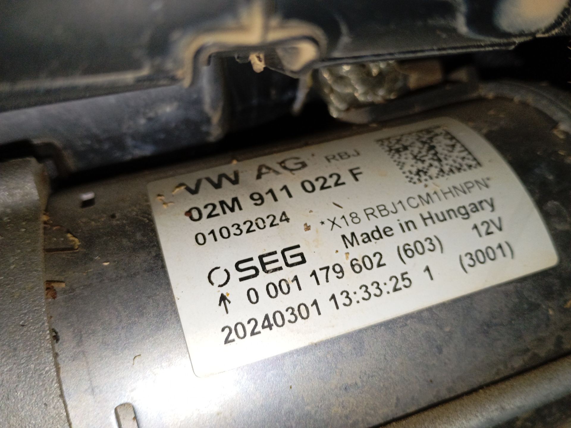 MOTOR ARRANQUE VOLKSWAGEN T-ROC (A11, D11) 02M911022F / 0001179602 02M911022F0001179602
