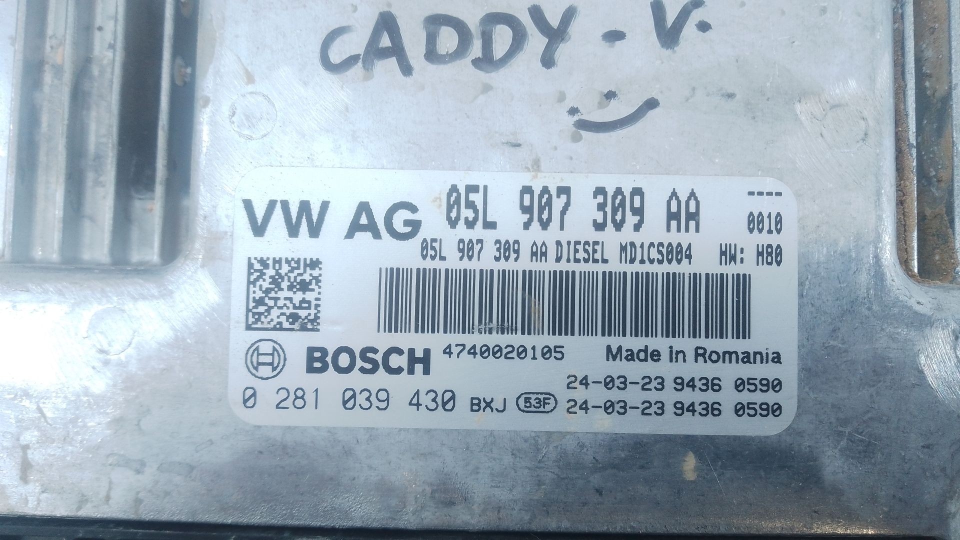 CENTRALITA MOTOR UCE VOLKSWAGEN CADDY V Furgón/monospace (SBA, SBH) 05L907309AA / E2-A1-15-9 / 0281039430 05L907309AAE2A11590281039430 - Vista 2