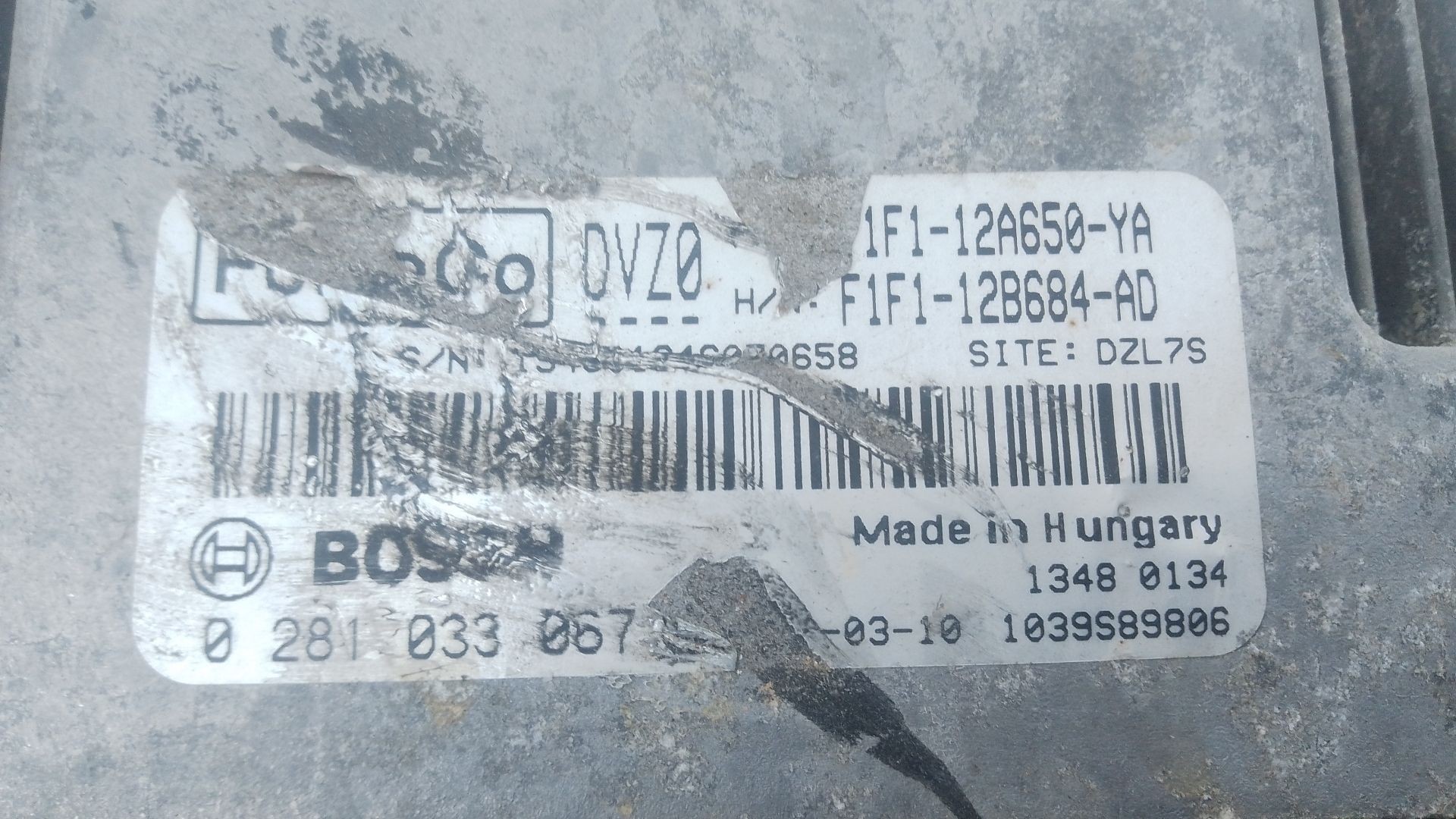 CENTRALITA MOTOR UCE FORD FOCUS III Turnier F1F112A650YA / E3-A3-15-3 / 0281033067 F1F112A650YAE3A31530281033067 - Vista 2
