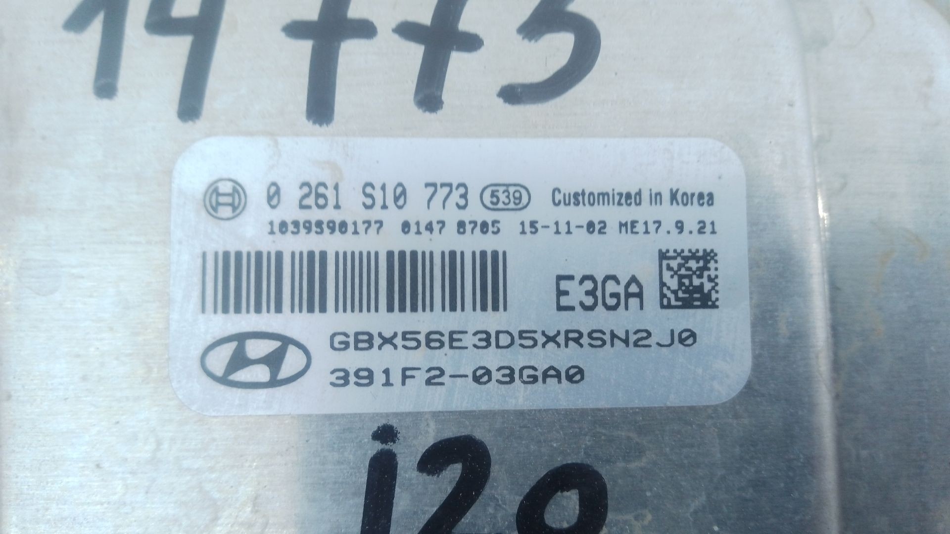 CENTRALITA MOTOR UCE HYUNDAI i20 II (GB, IB) 391F203GA0 / E3-A3-15-4 / 0261S10773 391F203GA0E3A31540261S10773 - Vista 2