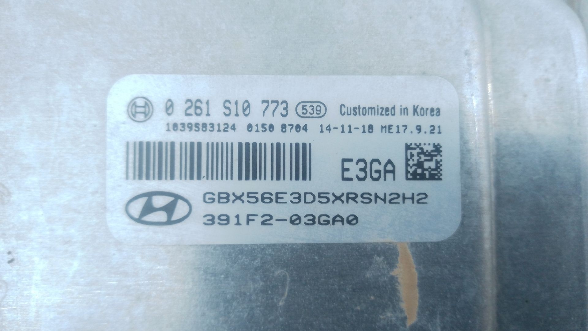 CENTRALITA MOTOR UCE HYUNDAI i20 II (GB, IB) 391F203GA0 / E3-A3-15-4 / 0261S10773 391F203GA0E3A31540261S10773 - Vista 3