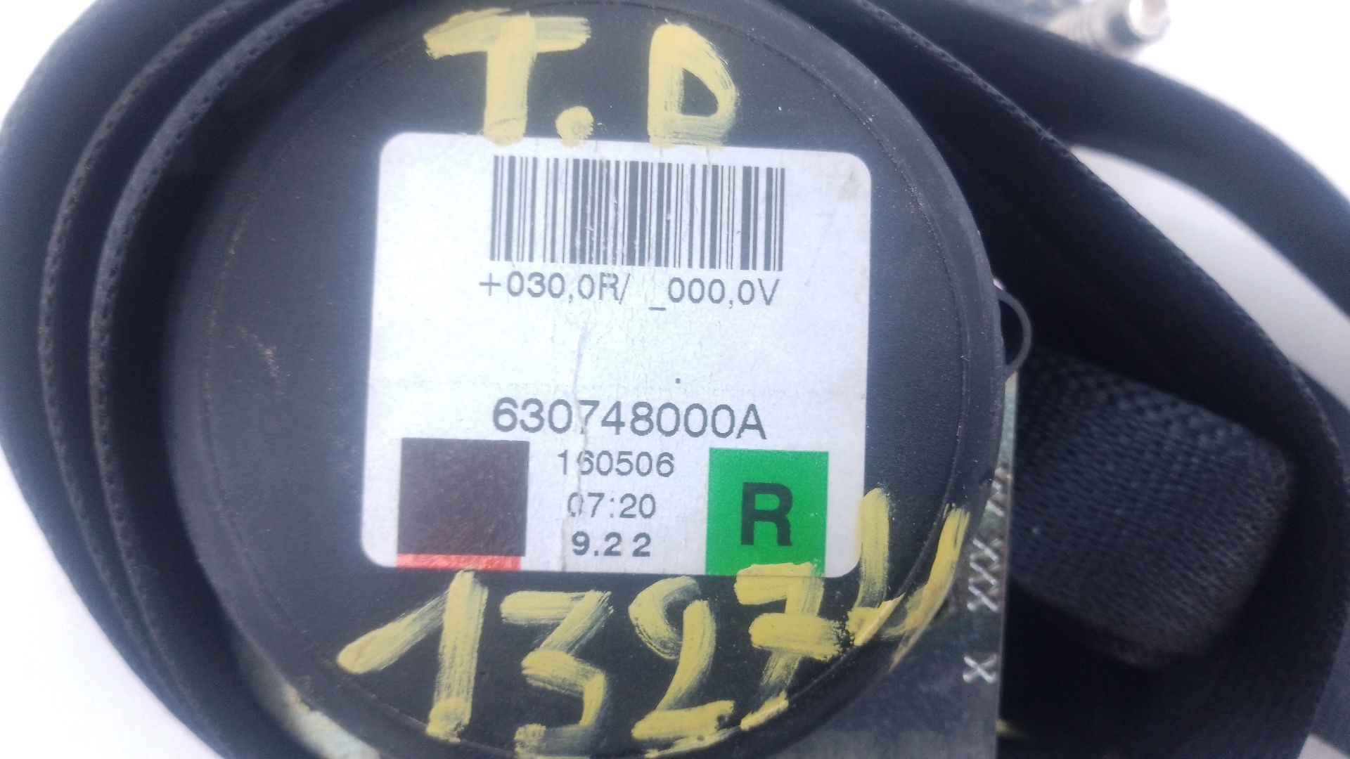 CINTURON SEGURIDAD TRASERO DERECHO NISSAN JUKE (F15) 630745000A / E2-A4-10-2 630745000AE2A4102 - Vista 2