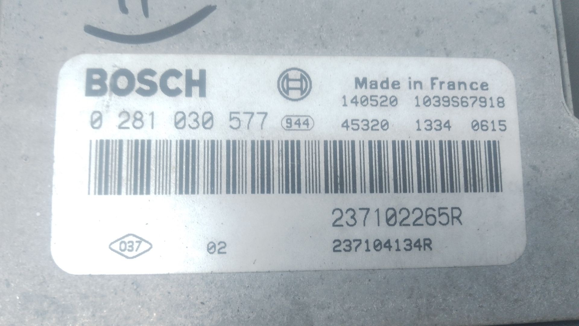 CENTRALITA MOTOR UCE RENAULT MASTER III Caja/Chasis (EV, HV, UV) 237102265R / E2-A1-19-1 / 0281030577 237102265RE2A11910281030577 - Vista 2