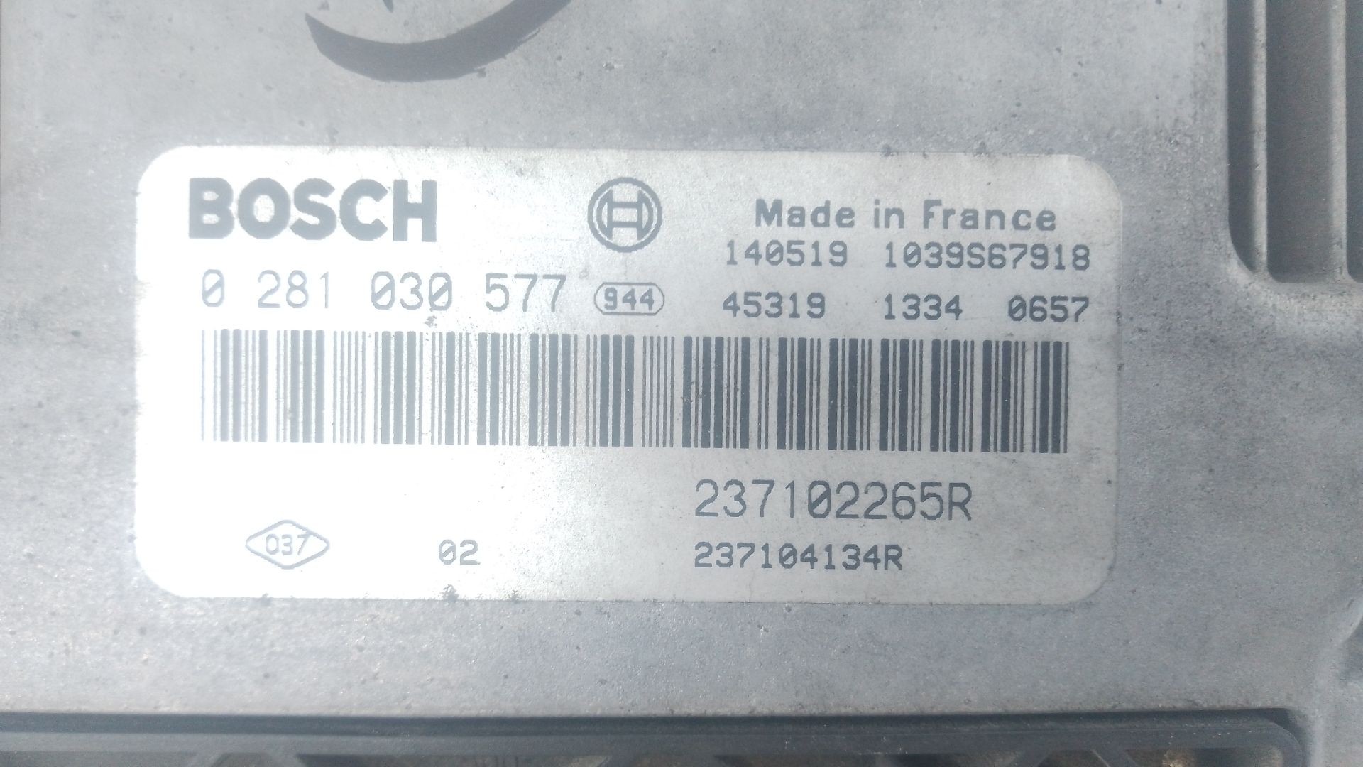 CENTRALITA MOTOR UCE RENAULT MASTER III Caja/Chasis (EV, HV, UV) 237102265R / E2-A1-19-1 / 0281030577 237102265RE2A11910281030577 - Vista 2