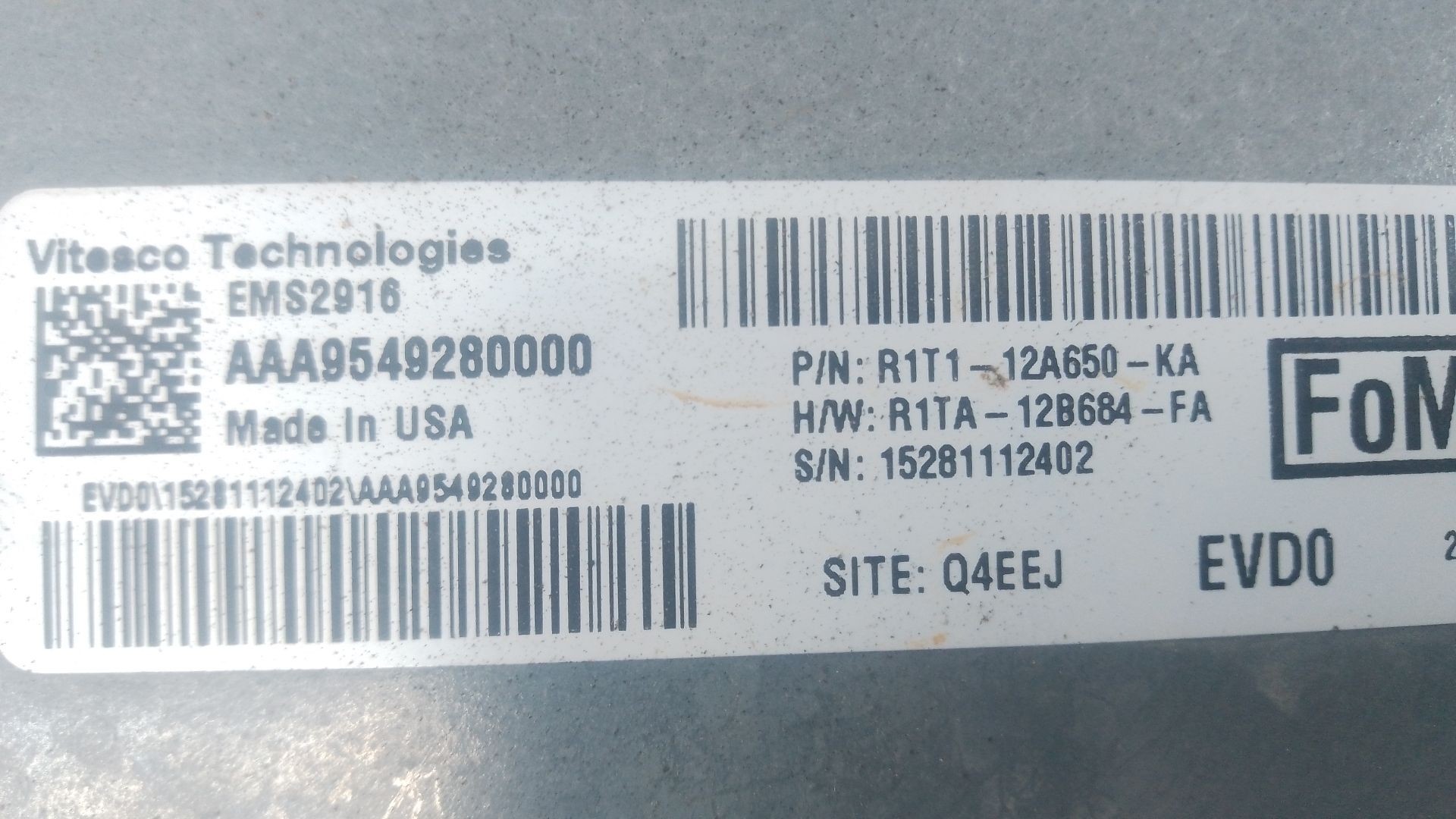CENTRALITA MOTOR UCE FORD PUMA (J2K, CF7) R1T112A650KA / E3-B3-19-4 / R1TA12B684FA R1T112A650KAE3B3194R1TA12B684FA - Vista 2