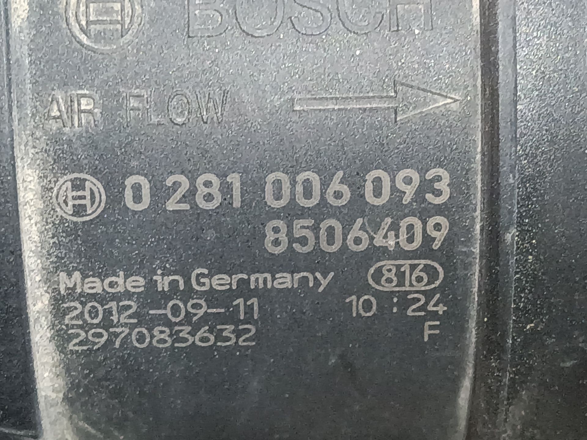 CAUDALIMETRO BMW X1 (E84) 8506409 / E3-A2-31-3 / 0281006093 8506409E3A23130281006093 - Vista 2