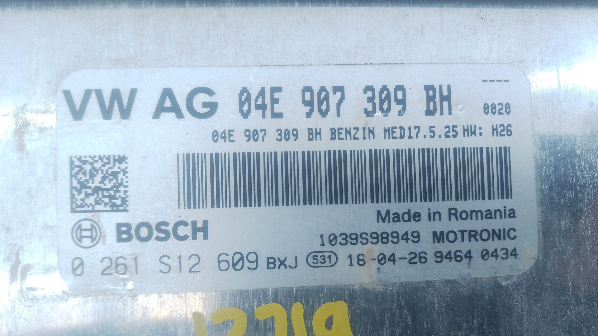 CENTRALITA MOTOR UCE SEAT LEON (5F1) 04E907309BH / E2-B2-40-2 / 0261S12609 04E907309BHE2B24020261S12609 - Vista 2