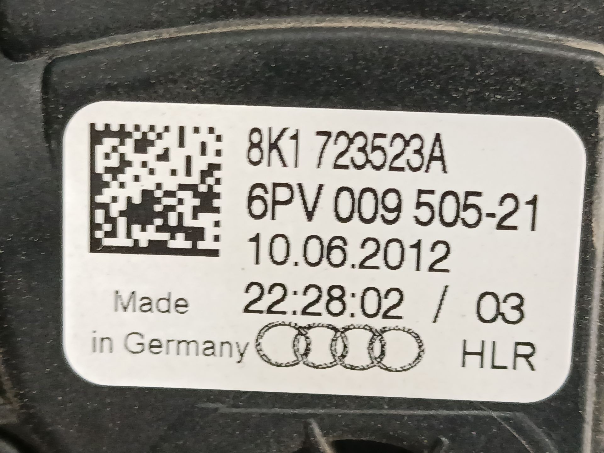 PEDAL ACELERADOR AUDI A5 Sportback (8TA) 8K1723523A / 6PV00950521 8K1723523A6PV00950521 - Vista 2